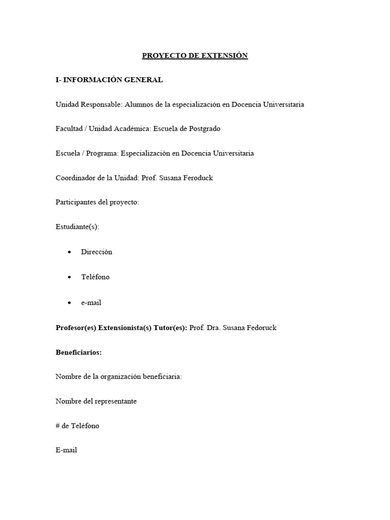 Proyecto de Extensión | PDF | Tecnología de información y ...