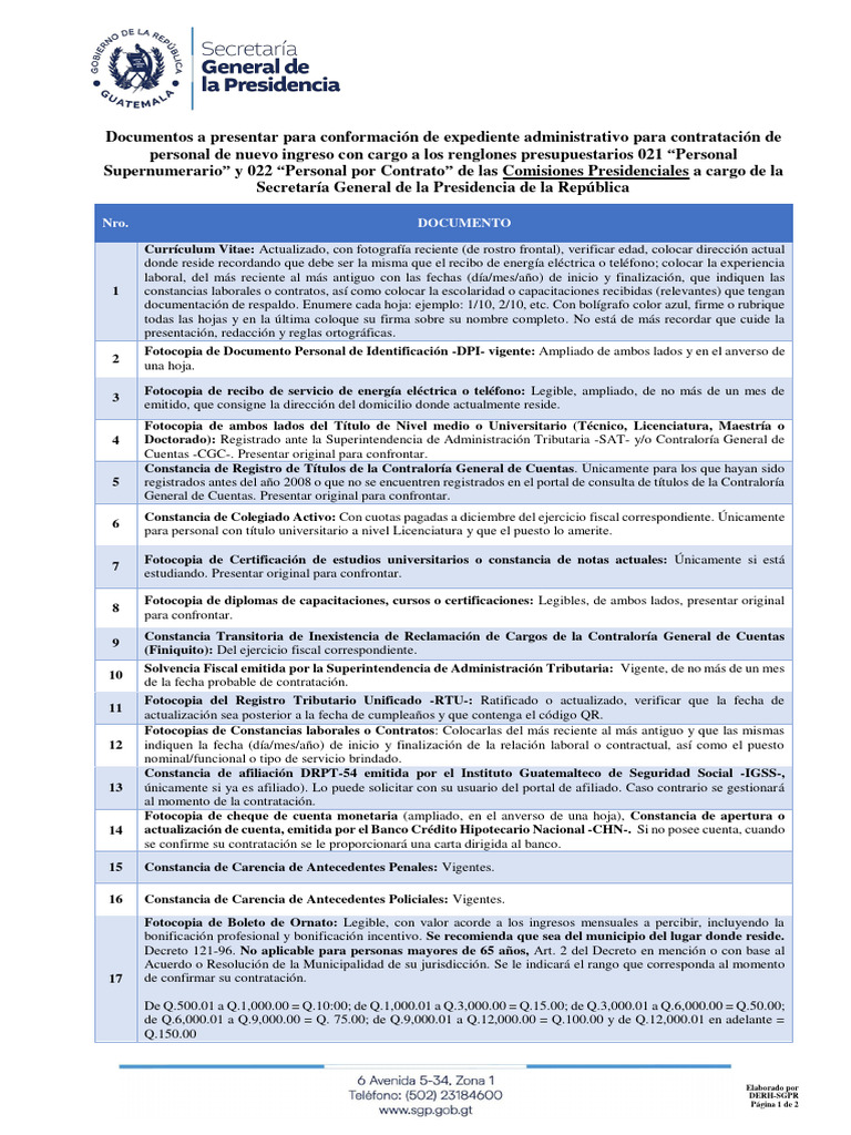Listado Dcts. 021 022 Ene.2024 Comisiones Presidenciales | PDF ...