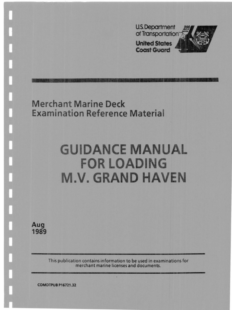 14 Manual Loading MV Grand Haven Download Free PDF United States