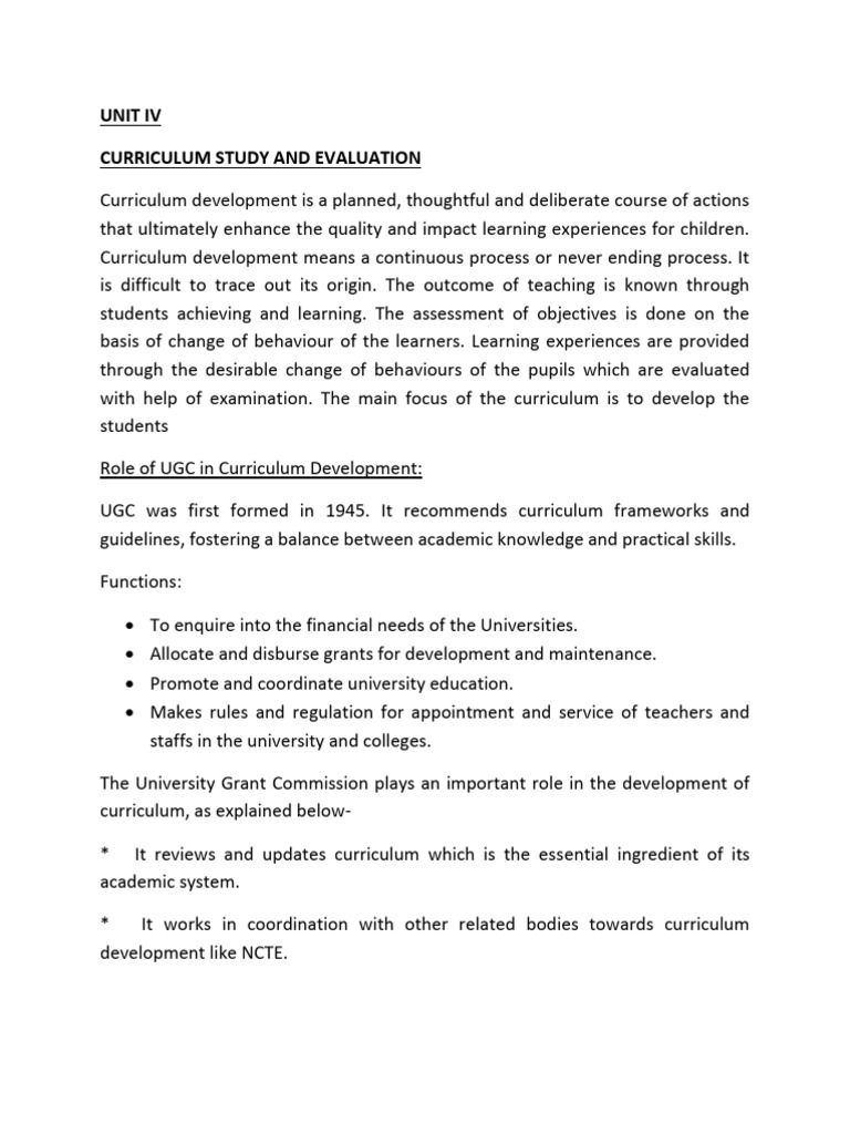 Paper 6 Unit 4 | PDF | Curriculum | Evaluation