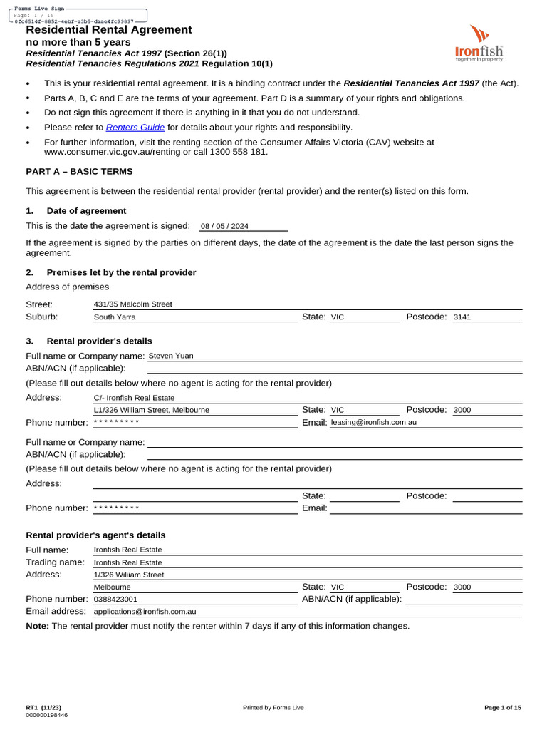 Residential Rental Agreement Guide | PDF | Renting | Payments
