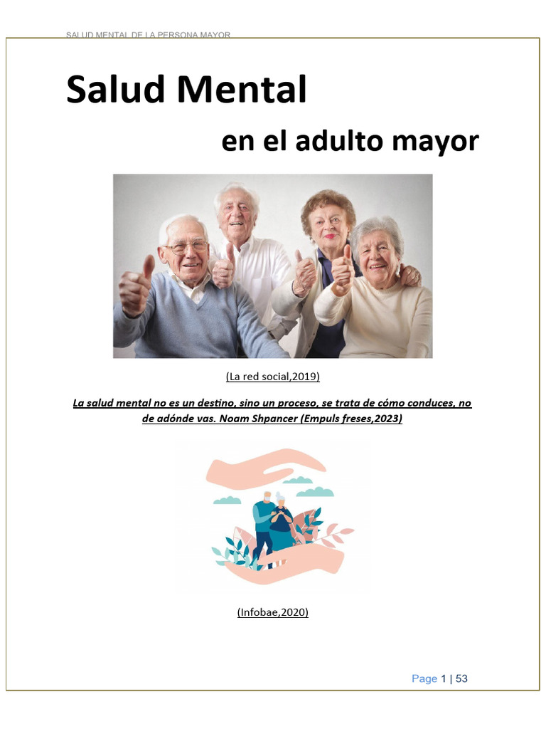 Salud Mental en Adultos Mayores | PDF | Trastorno depresivo mayor ...
