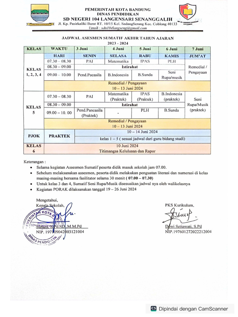 Jadwal Asat Pdf