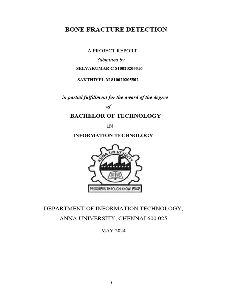 Bone Fracture Detection Project Report | PDF | Artificial Neural ...