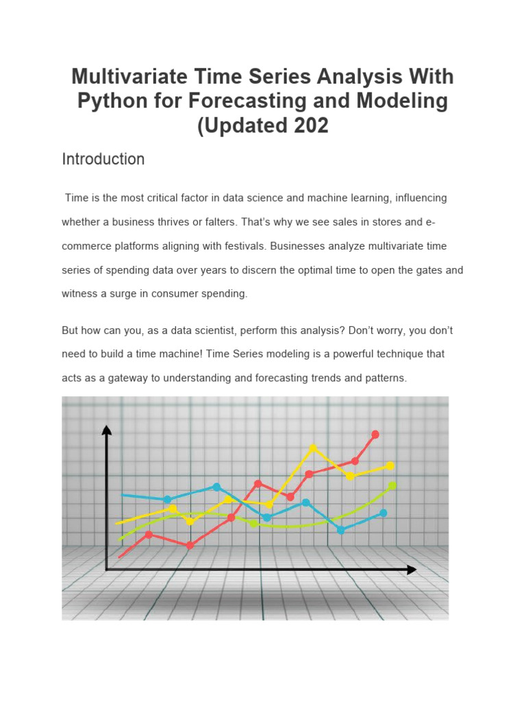 Multivariate Time Series Analysis With Python For Forecasting and ...