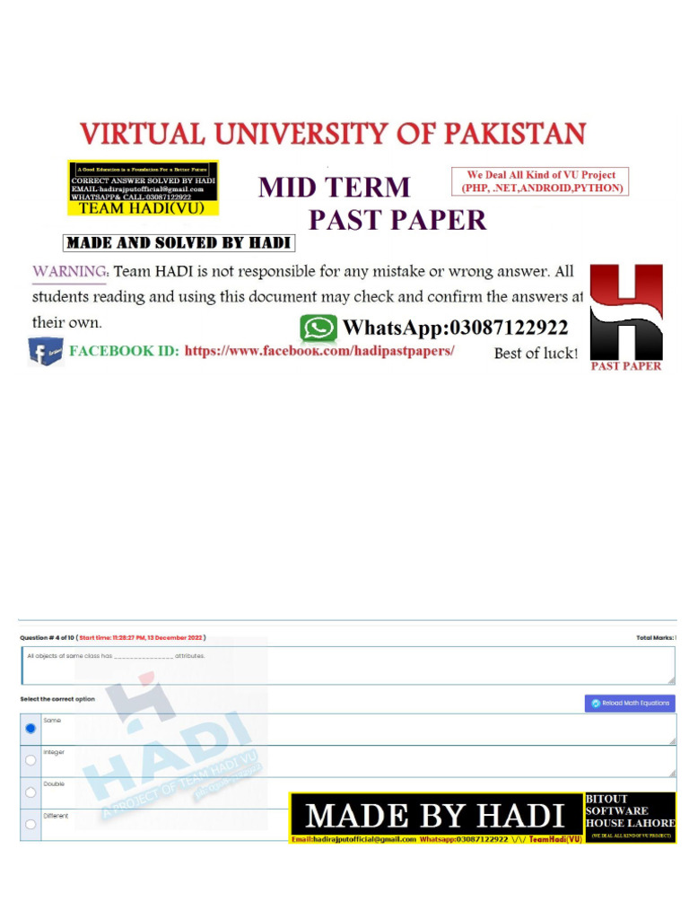Cs304 Midterm File 3 Solved by Team Hadi | PDF