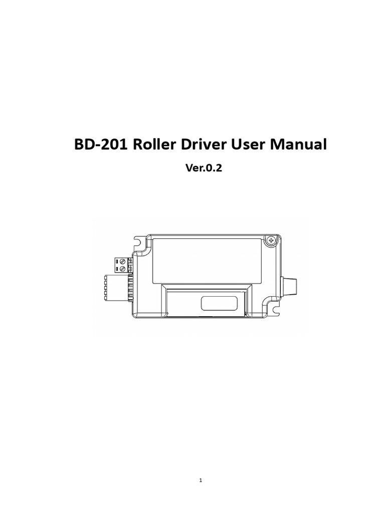 BD-201 Roller Driver Manual | PDF | Power Supply | Bipolar Junction ...