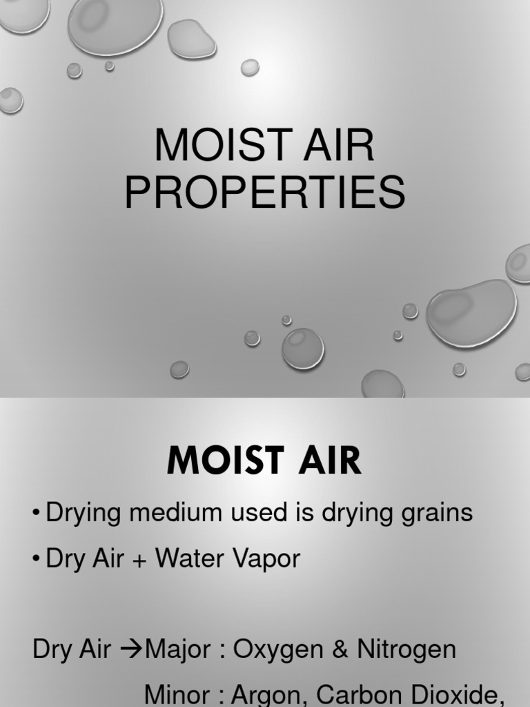 Moist Air Properties PDF | PDF | Humidity | Atmosphere Of Earth