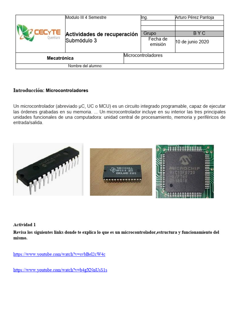 Actividad de Recuperacion Submodulo 3 Modulo III | PDF | Informática ...