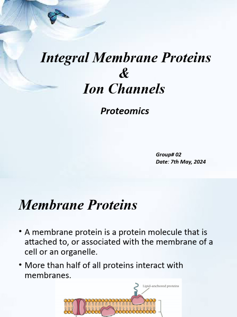 Integral Membrane Proteins & Ion Channels | PDF | Ion Channel | Cell ...