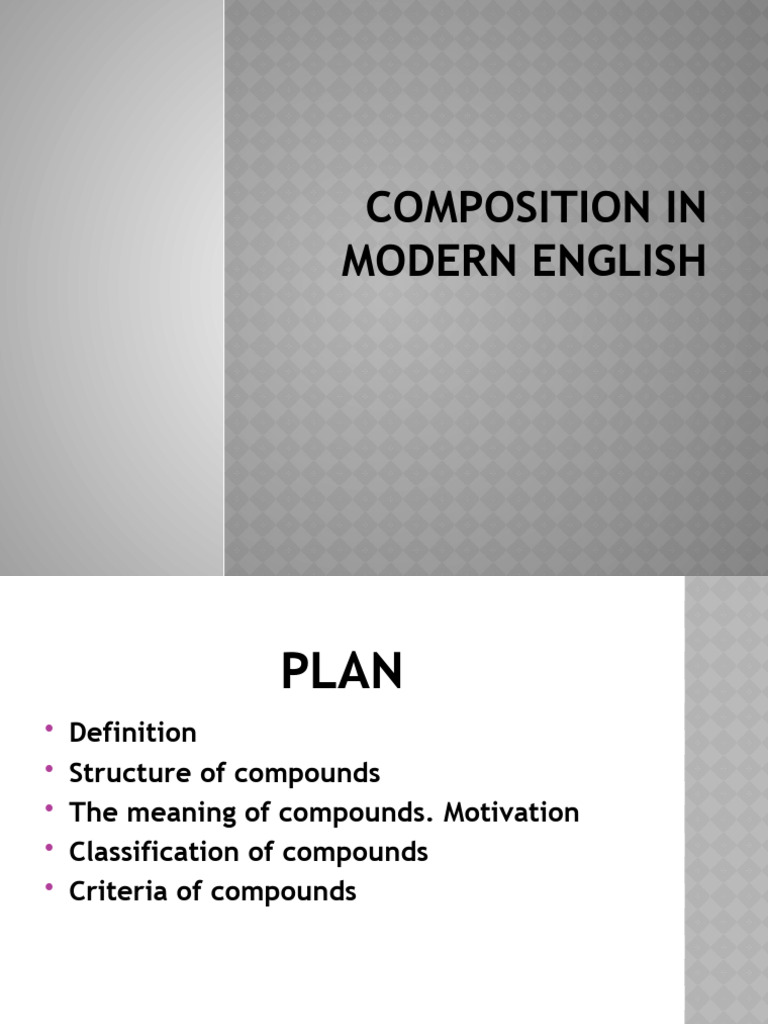 Understanding Composition in English | PDF | Part Of Speech | Word