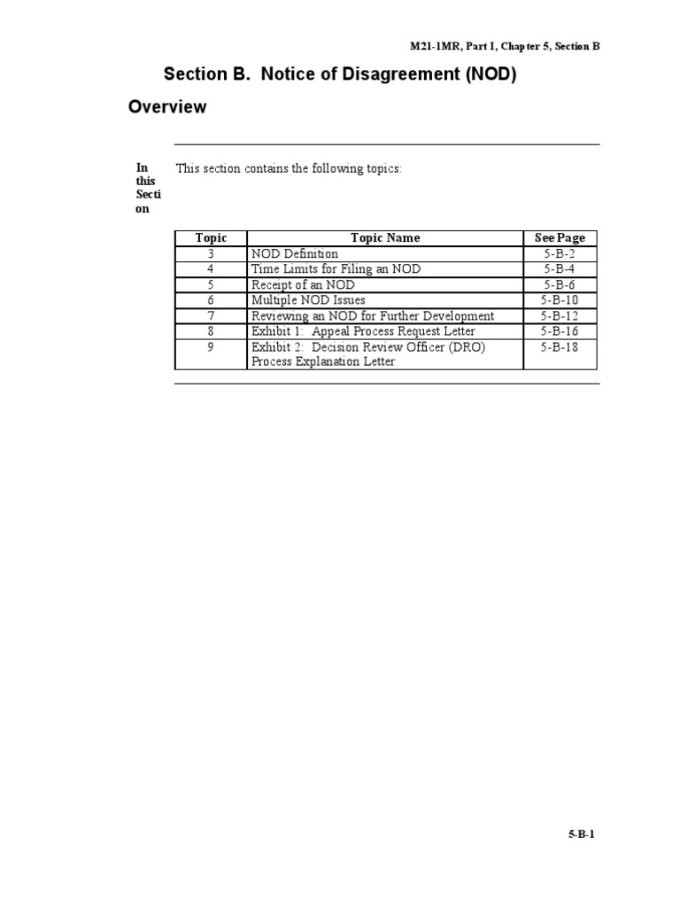 Understanding Notice of Disagreement (NOD) | PDF | Appeal | Lawyer