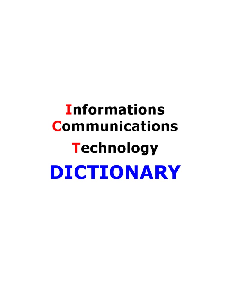 ICT Terminology and Definitions Guide | PDF | Videoconferencing ...