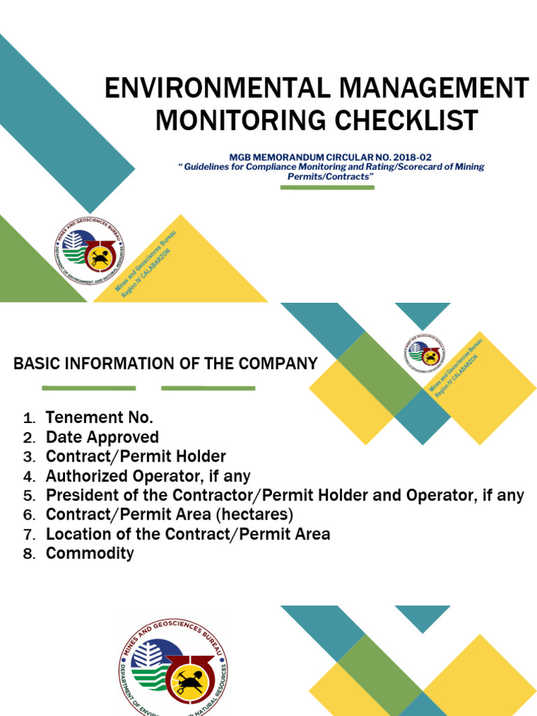 Mining Environmental Compliance Checklist | PDF | Mining | Waste