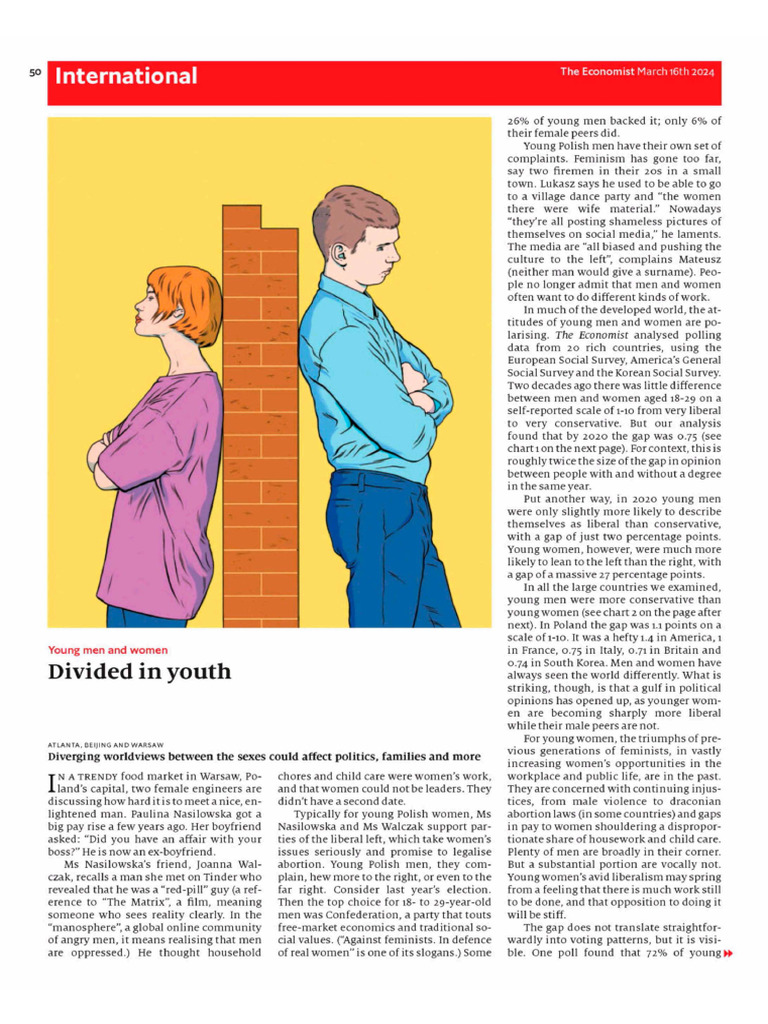 Young Men and Women Drifting Apart PDF