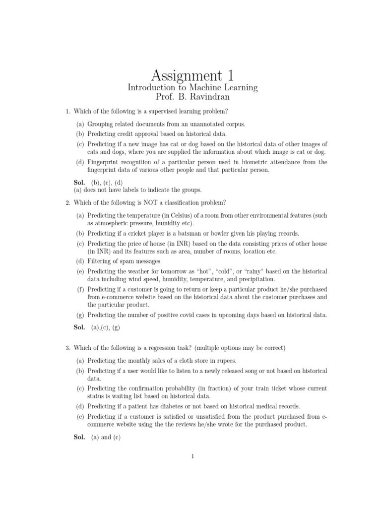 Machine Learning Assignment Overview | PDF | Support Vector Machine ...