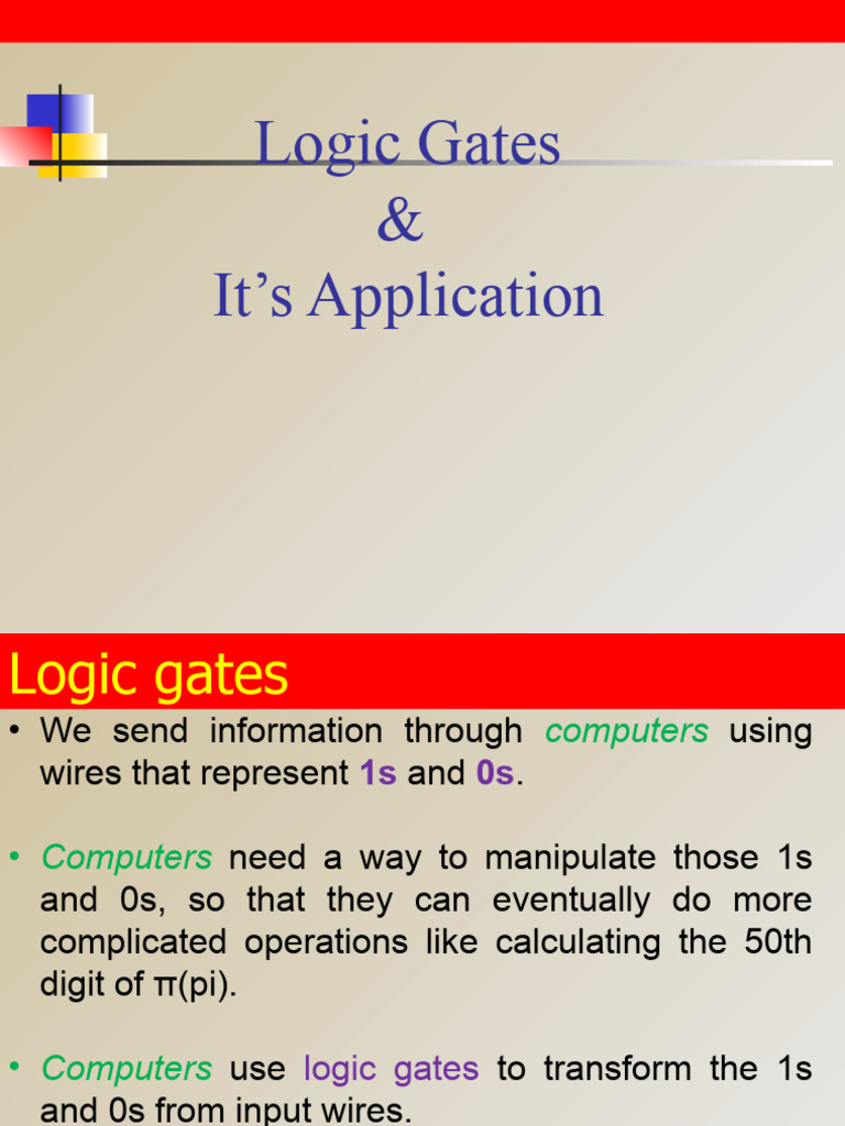 01 03 Logic Gate Application | Download Free PDF | Logic Gate | Digital ...