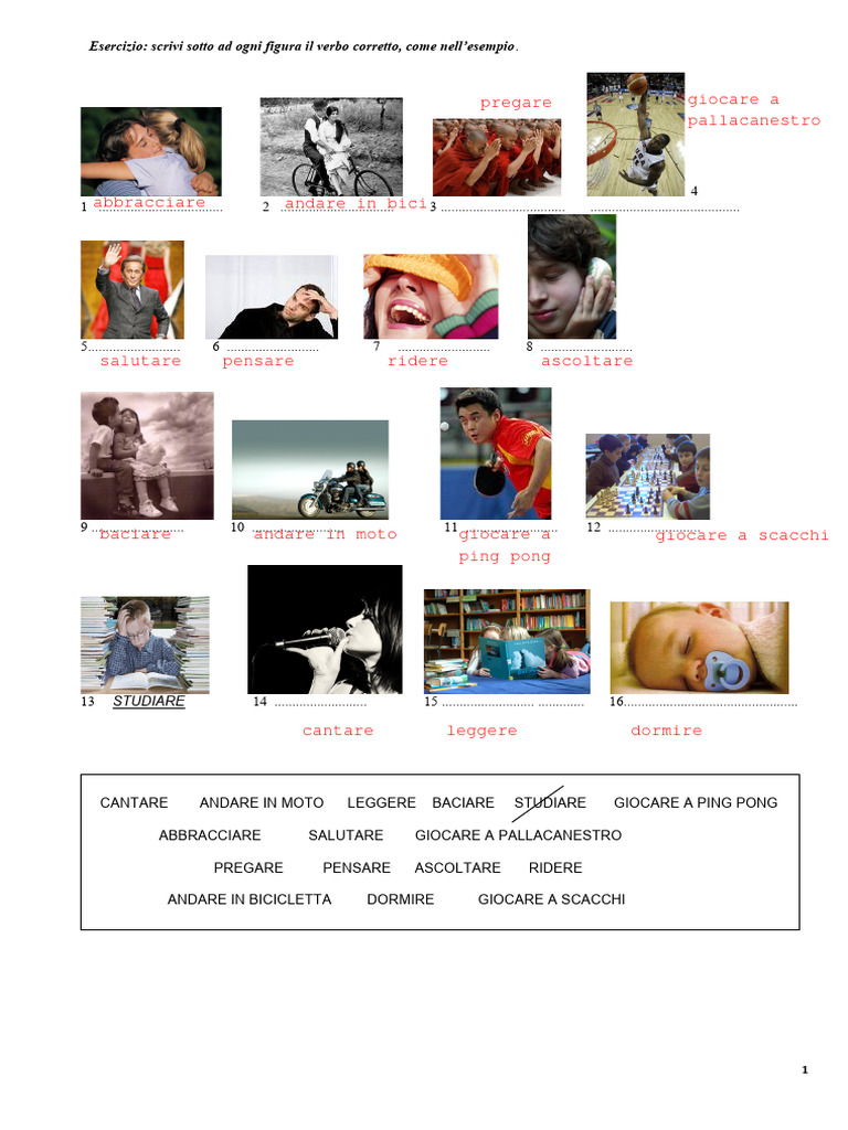 Lessico - Verbi Al Pres | PDF