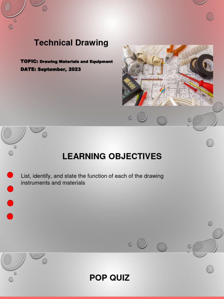 Drawing Materials and Equipment WK 1,3 PDF Drawing Technical Drawing