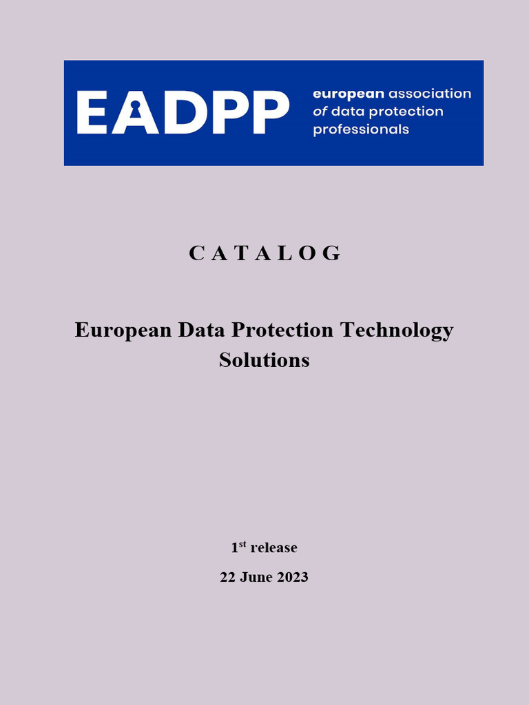 European Data Protection Solutions Catalog | PDF | Cloud Computing ...