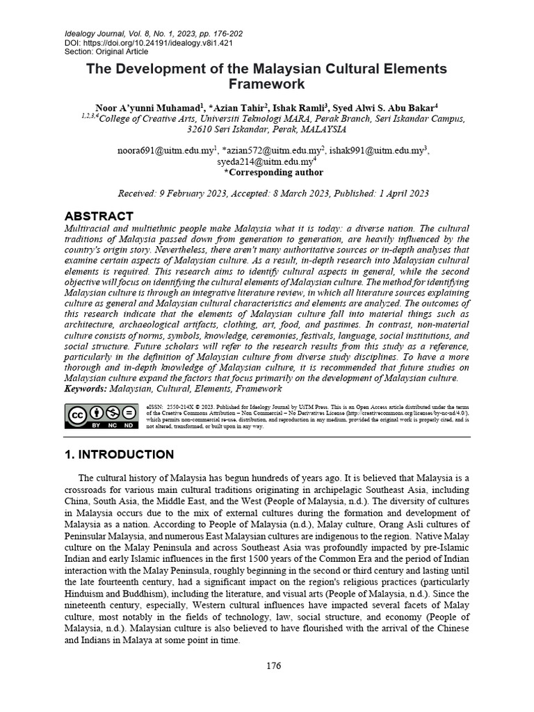 Malaysian Cultural Elements Framework | PDF | Malaysia | Morality