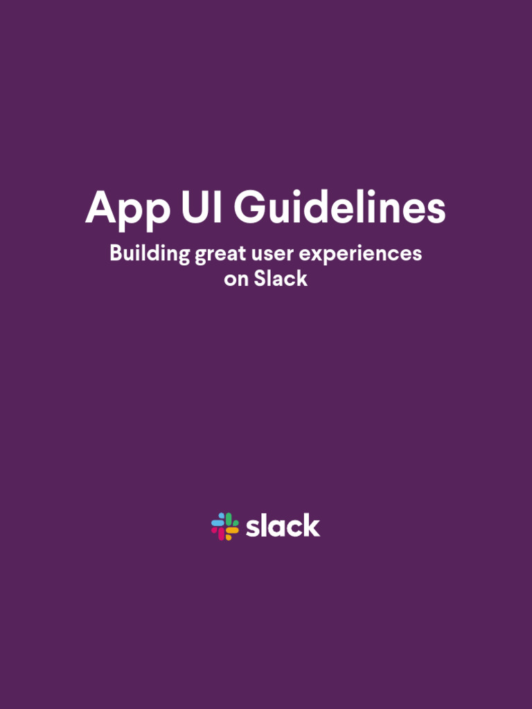 Slack App UIGuidelines | PDF | Mobile App | Menu (Computing)