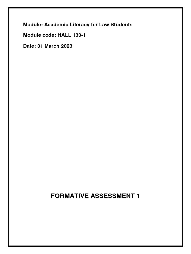 Academic Literacy for Law Students Guide | PDF | Discrimination ...
