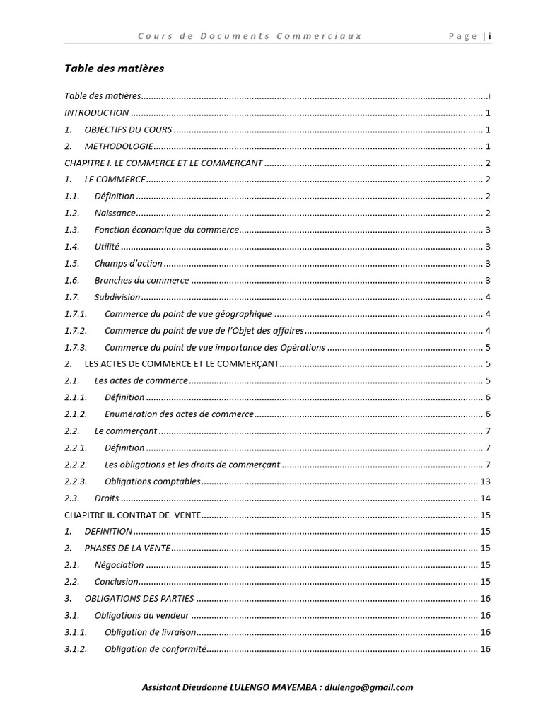 Documentation Commreciale V | PDF | Commerce | Transport