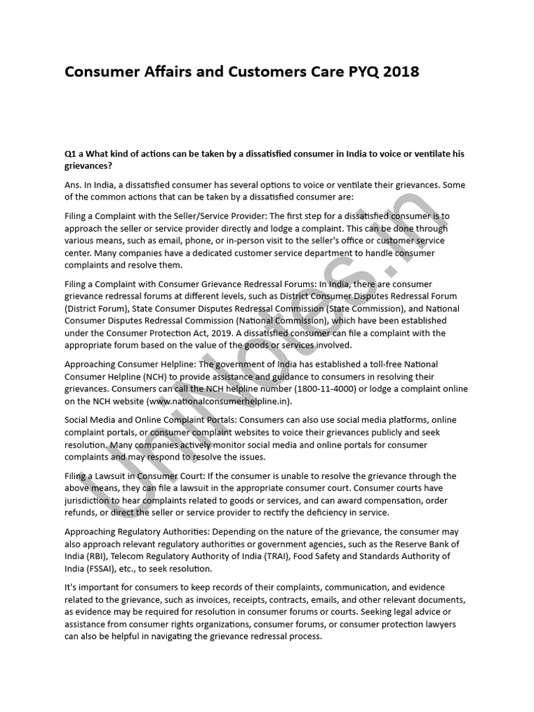 consumer-affairs-and-customers-care-pyq-2018-pdf-consumer