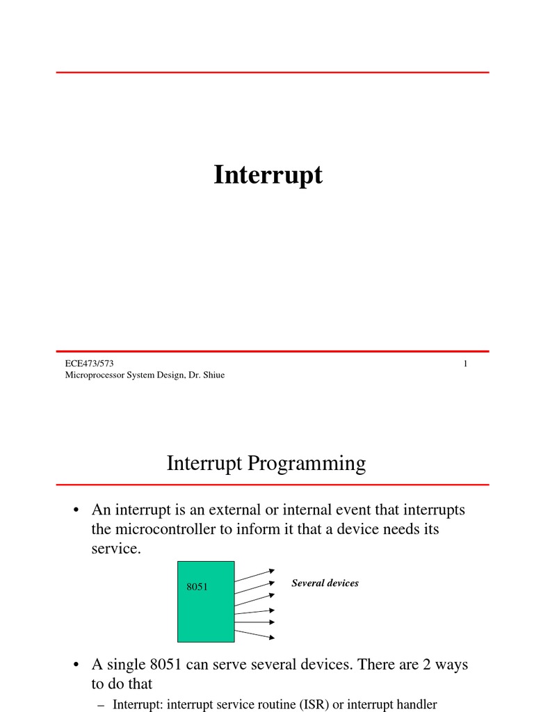 9 Interrupts Microcontroller Computer Hardware
