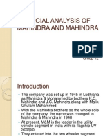 Financial Analysis of Mahindra and Mahindra