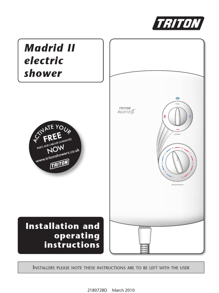 Triton Shower Manual Fuse (Electrical) Ac Power Plugs And Sockets