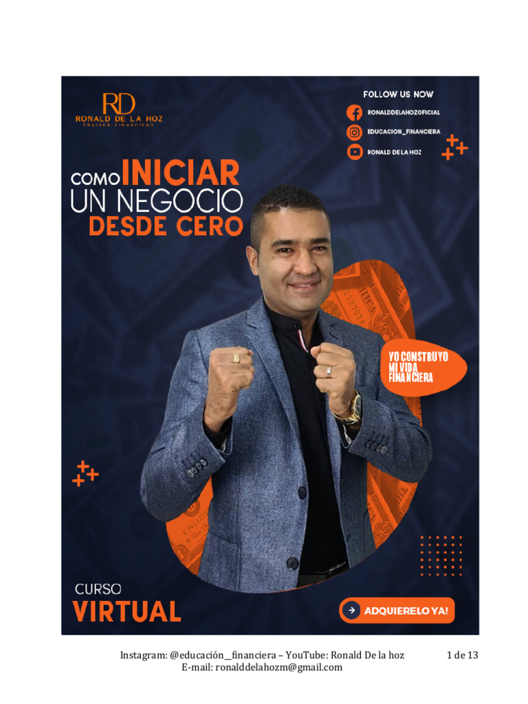 Cómo Iniciar Un Negocio Desde Cero (Cartilla) | PDF | Marketing