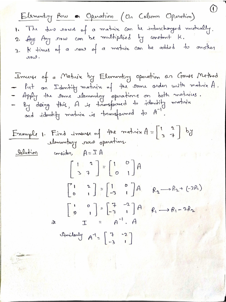 Unit 1 Notes (Maths) | PDF
