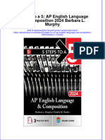 (Download PDF) 5 Steps To A 5 Ap English Language and Composition 2024 Barbara L Murphy Full Chapter PDF