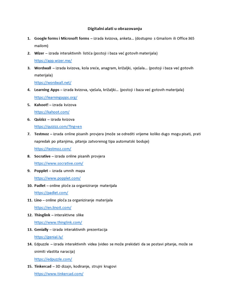 Digitalni Alati U Obrazovanju | PDF