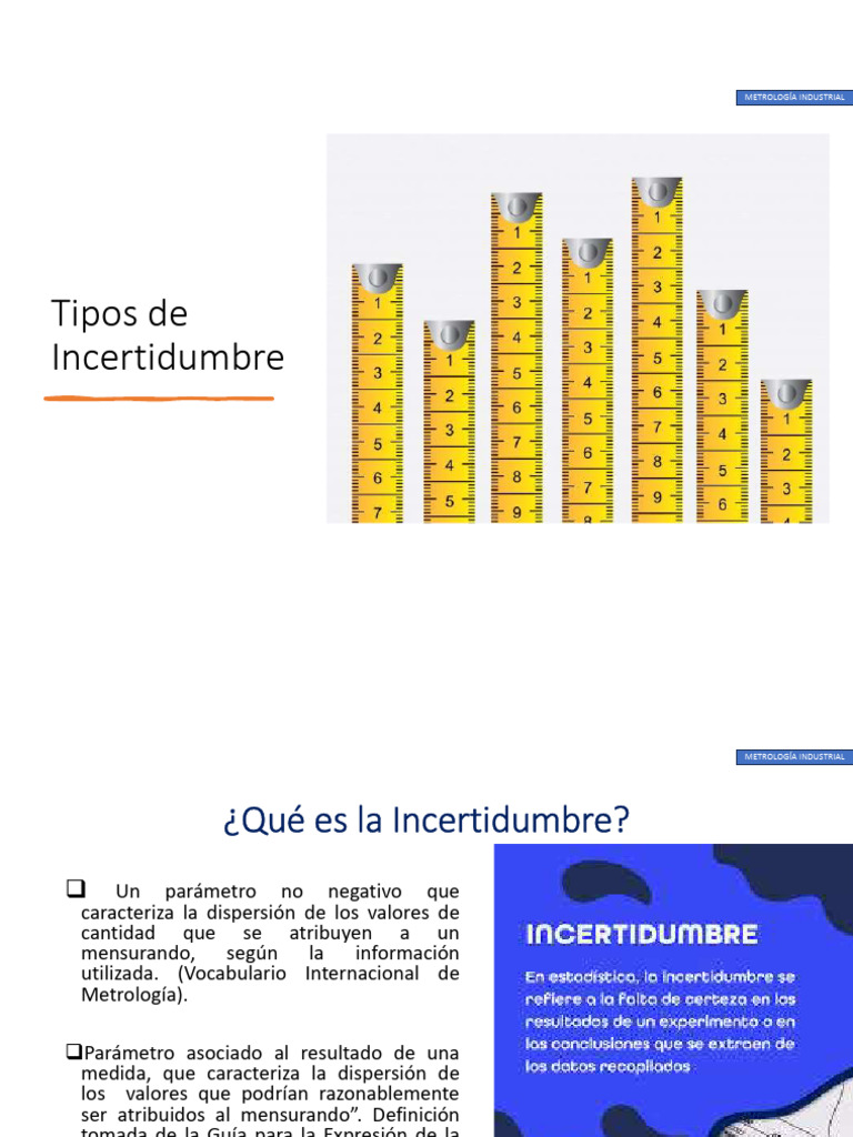 Tipos de Incertidumbre en Metrología | PDF | Metrología | Medición