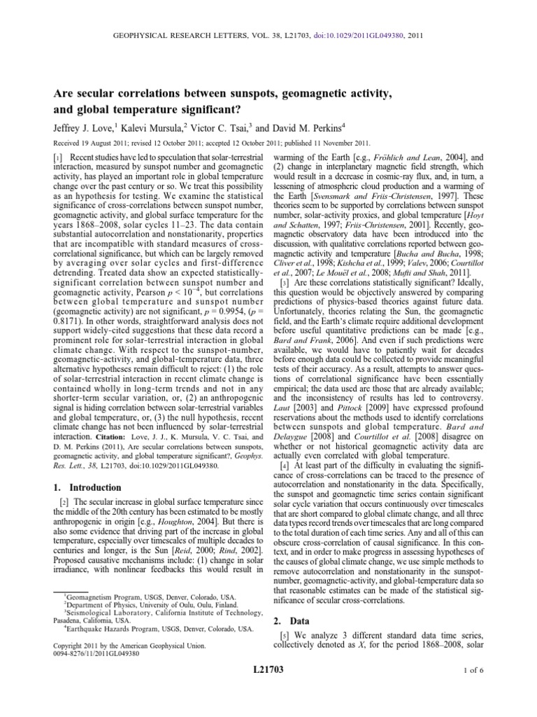 Are Secular Correlations Between Sunspots, Geomagnetic Activity, and ...