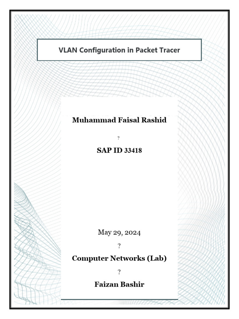 VLAN Configuration in Packet Tracer | PDF | Computer Network | Network ...
