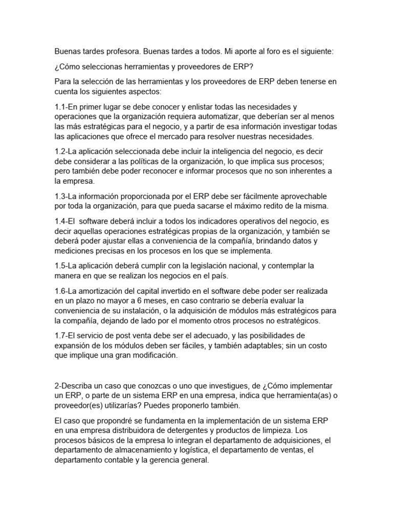 Selección de ERP: Microsoft Dynamics 365 | PDF | Planificación de ...