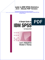 (Download PDF) A Simple Guide To Ibm Spss Statistics Version 23 0 Version Full Chapter PDF
