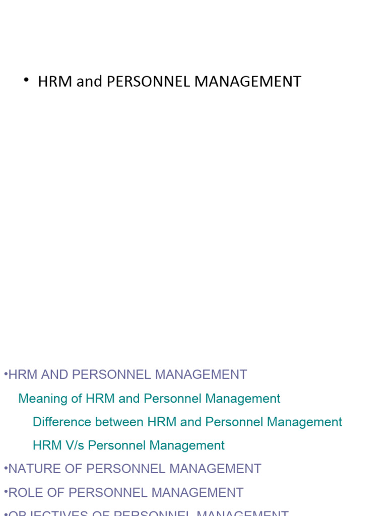 HRM vs Personnel Management Explained | PDF | Human Resource Management ...