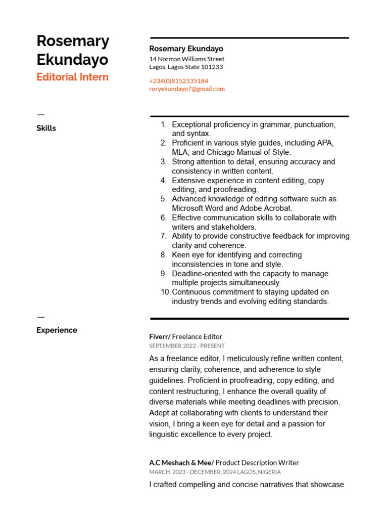 Rosemary ekundayo editorial intern download free pdf editing