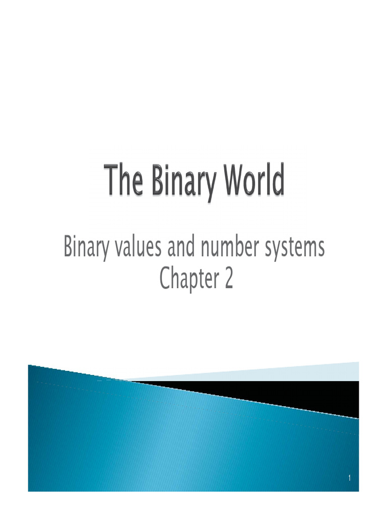 Ch1 Binary Numbers Part 1 | PDF | Mathematics | Arithmetic