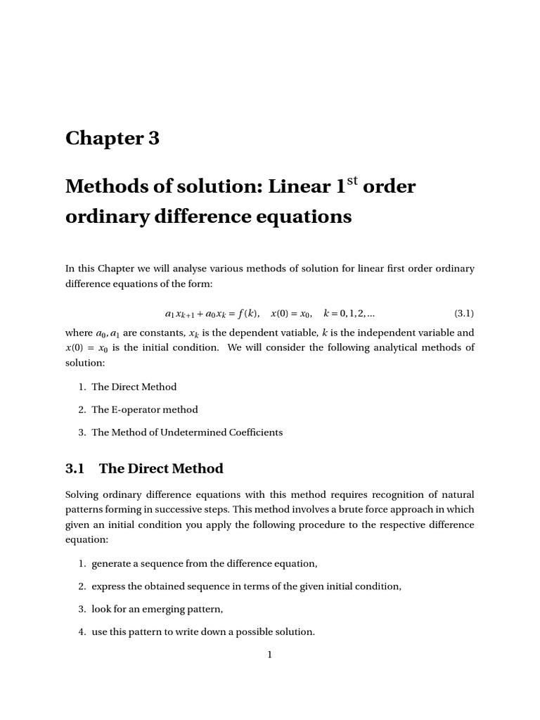 MMM Chapter 3 Notes | PDF | Recurrence Relation | Equations