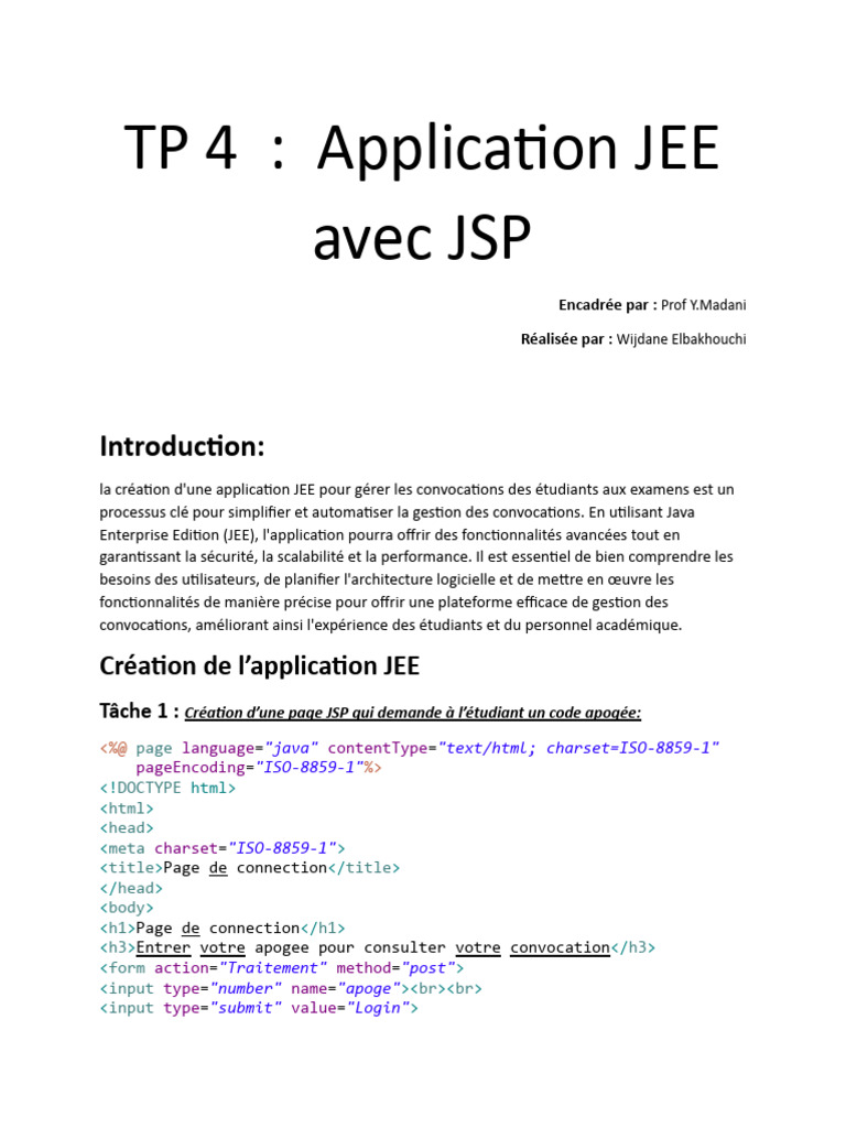 Gestion des convocations étudiants JEE | PDF | Java (Langage de ...