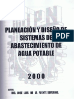 Planeación y Diseño de Sistemas de Abastecimiento de Agua Potable