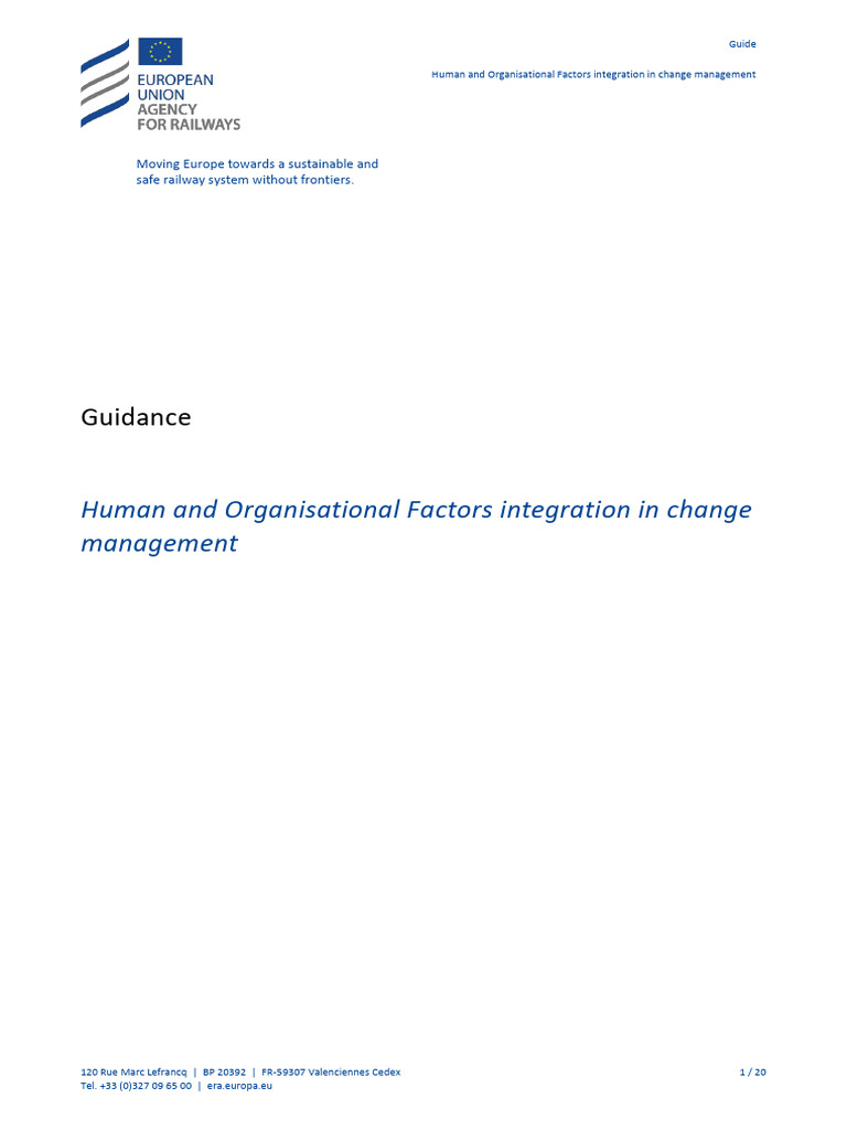 Integrating Human Factors in Change Management | PDF | Human Factors ...