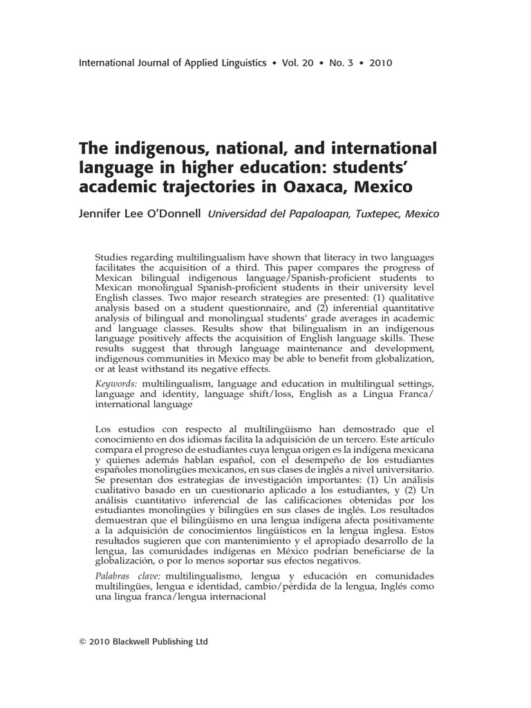 Bilingualism's Impact on English Learning | PDF | Multilingualism ...