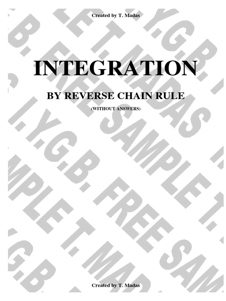 Reverse Of Integration